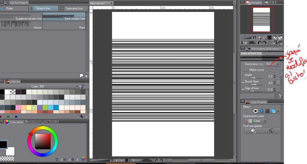 Cinéticas y reglas especiales en Clip Studio Paint o Manga Studio 5 - 03 - © 2016 Pandapon