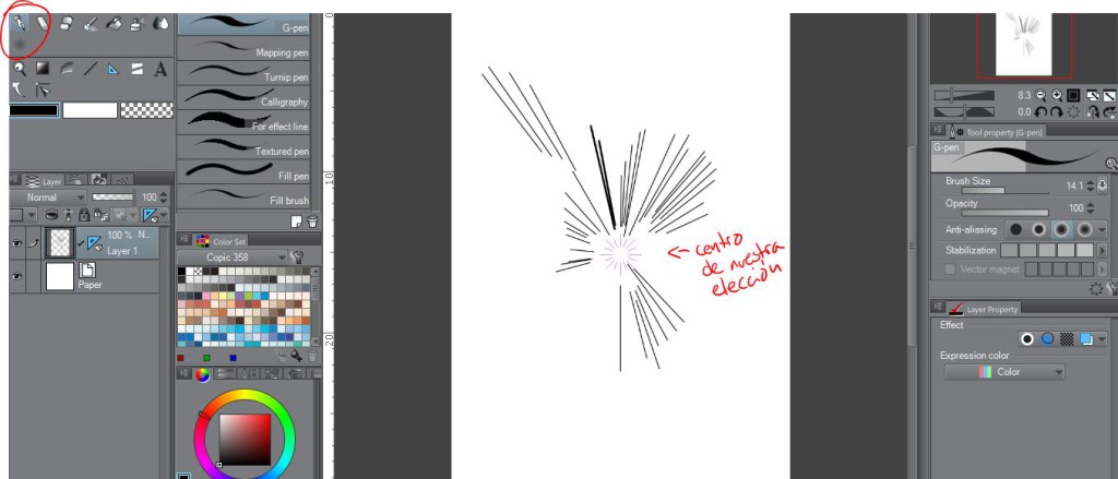 Cinéticas y reglas especiales en Clip Studio Paint o Manga Studio 5 - 06 - © 2016 Pandapon