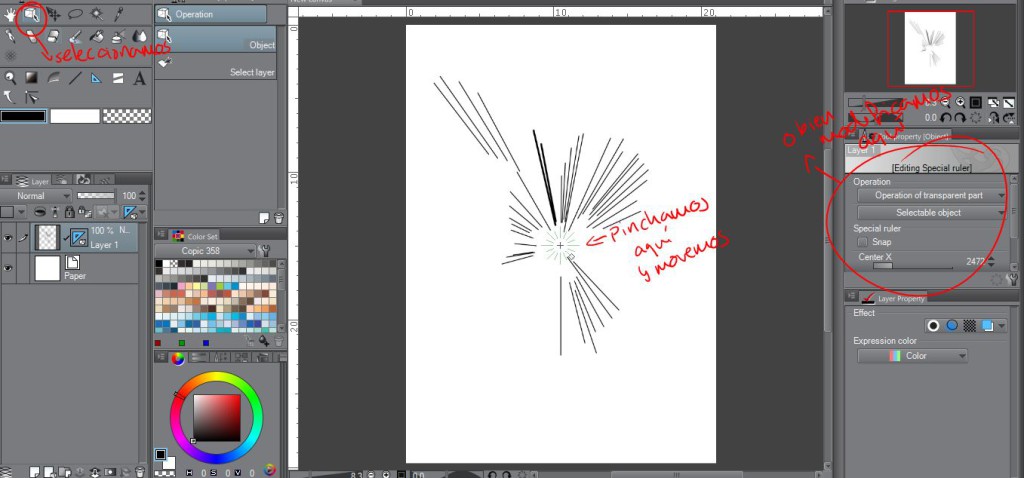 Cinéticas y reglas especiales en Clip Studio Paint o Manga Studio 5 - 07 - © 2016 Pandapon