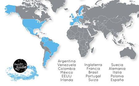 Mapa participantes Postales desde el Limbo © 2016 Postales desde el Limbo