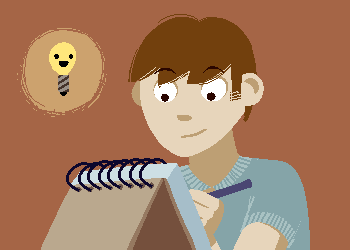 El artista con su libreta © 2014 Ddoodler, Carlos Sánchez Polo